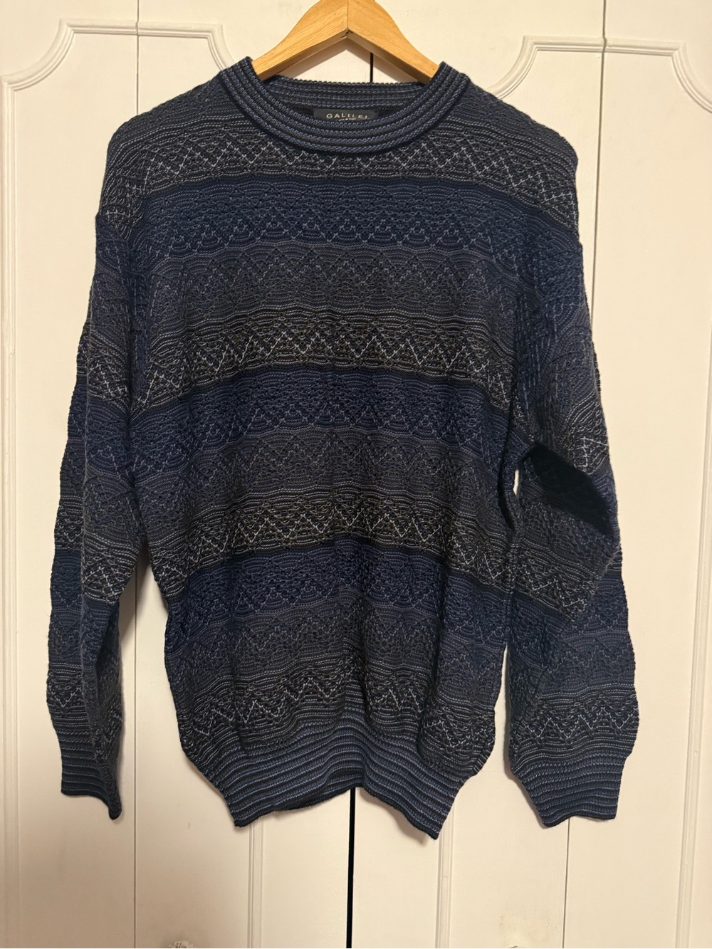 Galilei Textured Knit Sweater made in Italy Italian grunge vintage retro